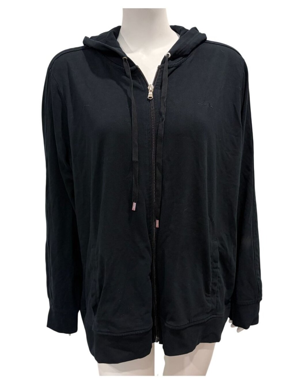 Lauren Ralph Lauren Zip Up Hoodie Jacket Size 3X Black Long Sleeve Athleisure